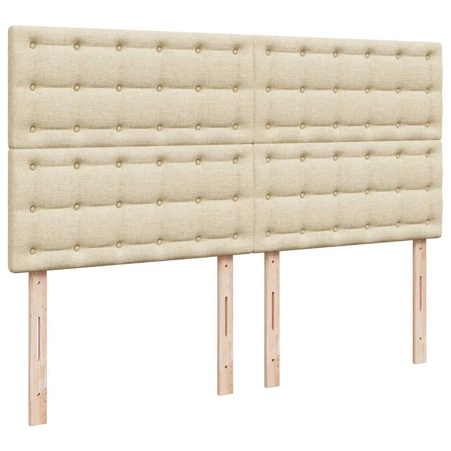 Sommier à lattes de lit avec matelas Crème 180x200 cm Tissu - 9