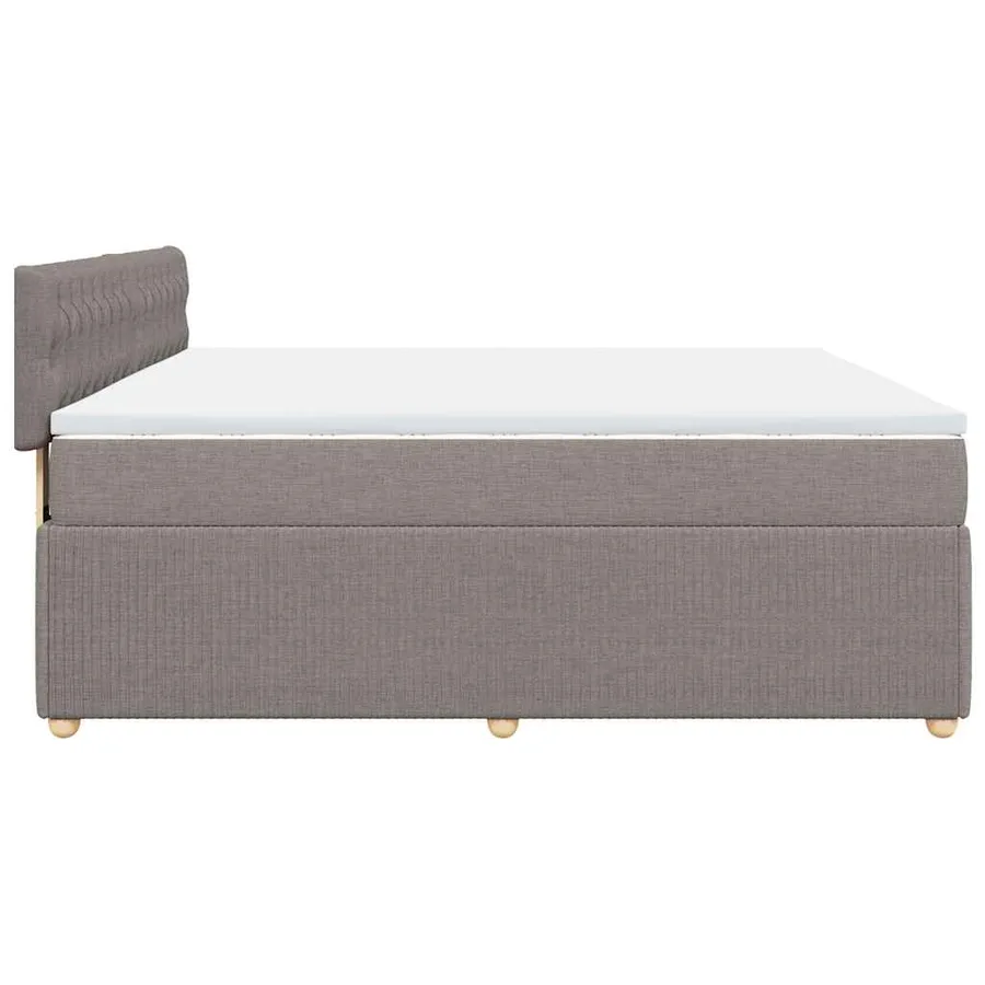 Sommier à lattes de lit avec matelas Taupe 180x200 cm Tissu - 5