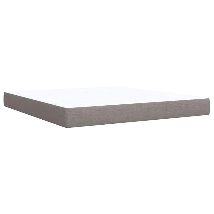 Sommier à lattes de lit avec matelas Taupe 180x200 cm Tissu - 9