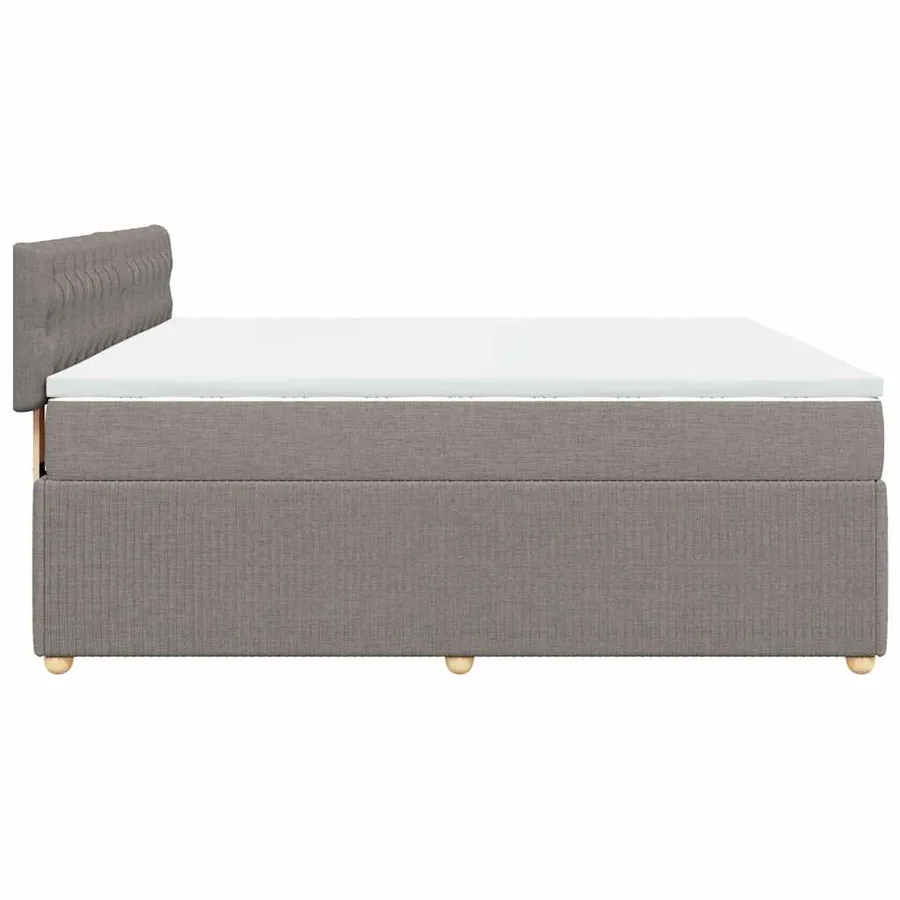 Sommier à lattes de lit avec matelas Taupe 180x200 cm Tissu - 7