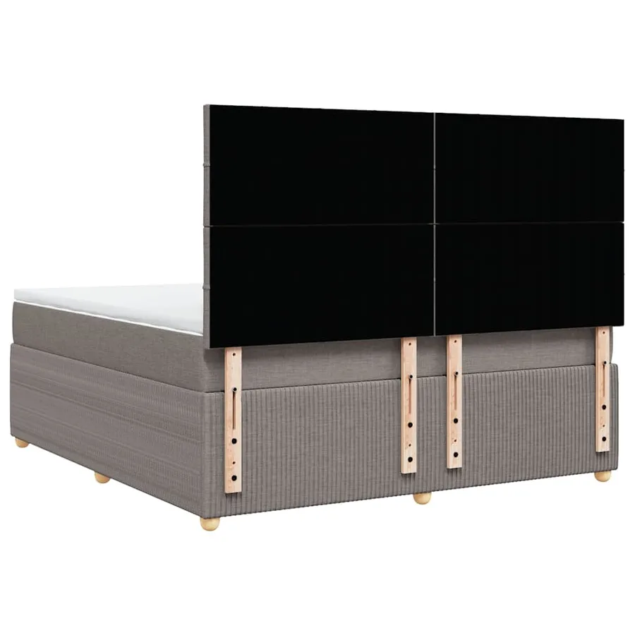 Sommier à lattes de lit avec matelas Taupe 180x200 cm Tissu - 6