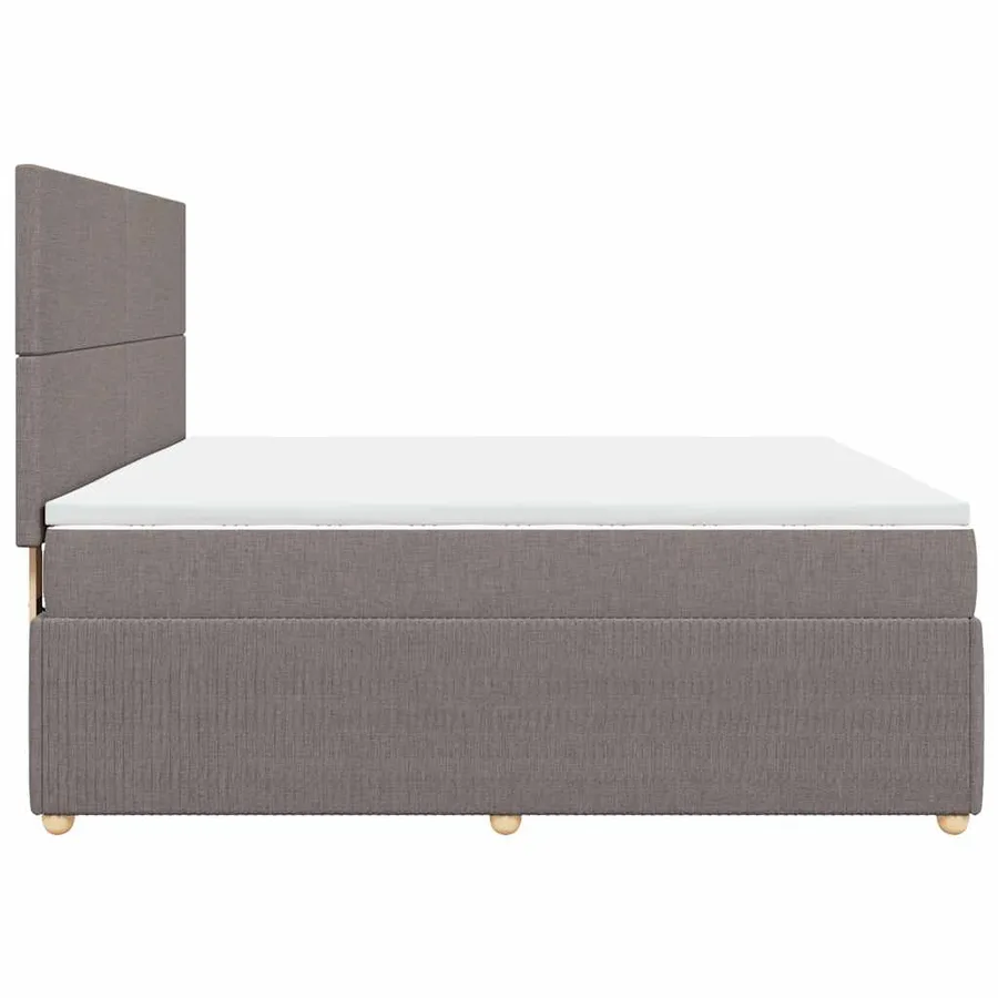 Sommier à lattes de lit avec matelas Taupe 180x200 cm Tissu - 5