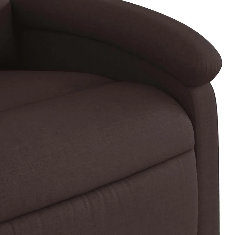 Fauteuil inclinable marron foncé tissu - 11