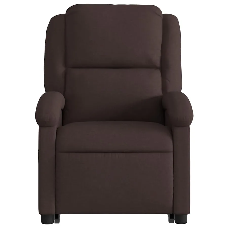 Fauteuil inclinable marron foncé tissu - 9