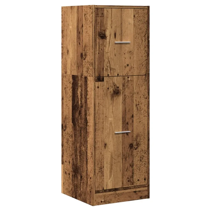 Armoire d'apothicaire vieux bois 40x41x118 cm bois d'ingénierie - 4