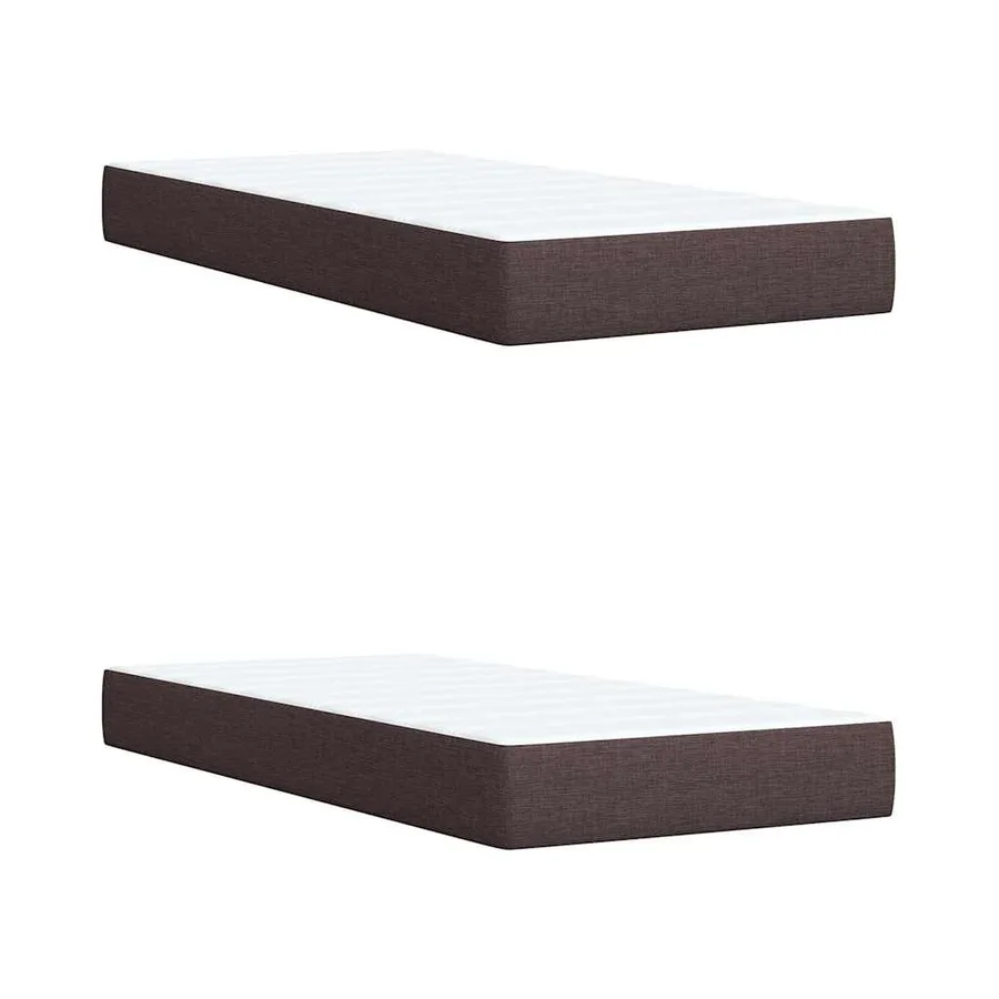 Sommier à lattes de lit avec matelas Marron foncé 200x200 cm - 10