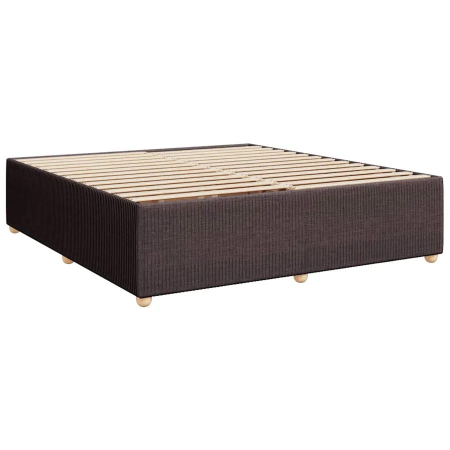 Sommier à lattes de lit avec matelas Marron foncé 200x200 cm - 9