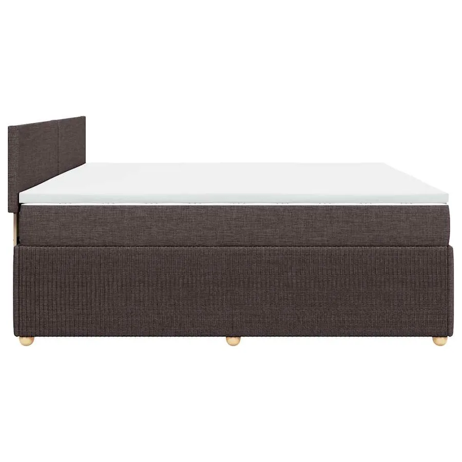 Sommier à lattes de lit avec matelas Marron foncé 200x200 cm - 5