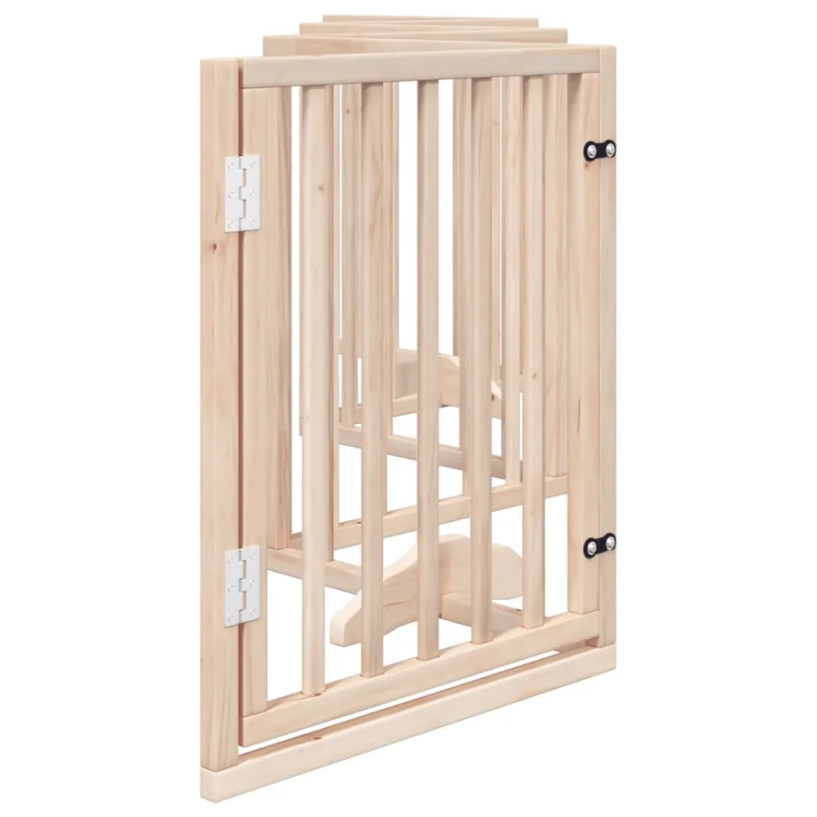 Barrière pour chien avec porte pliable 6 panneaux 300 cm Bois de peuplier - 5