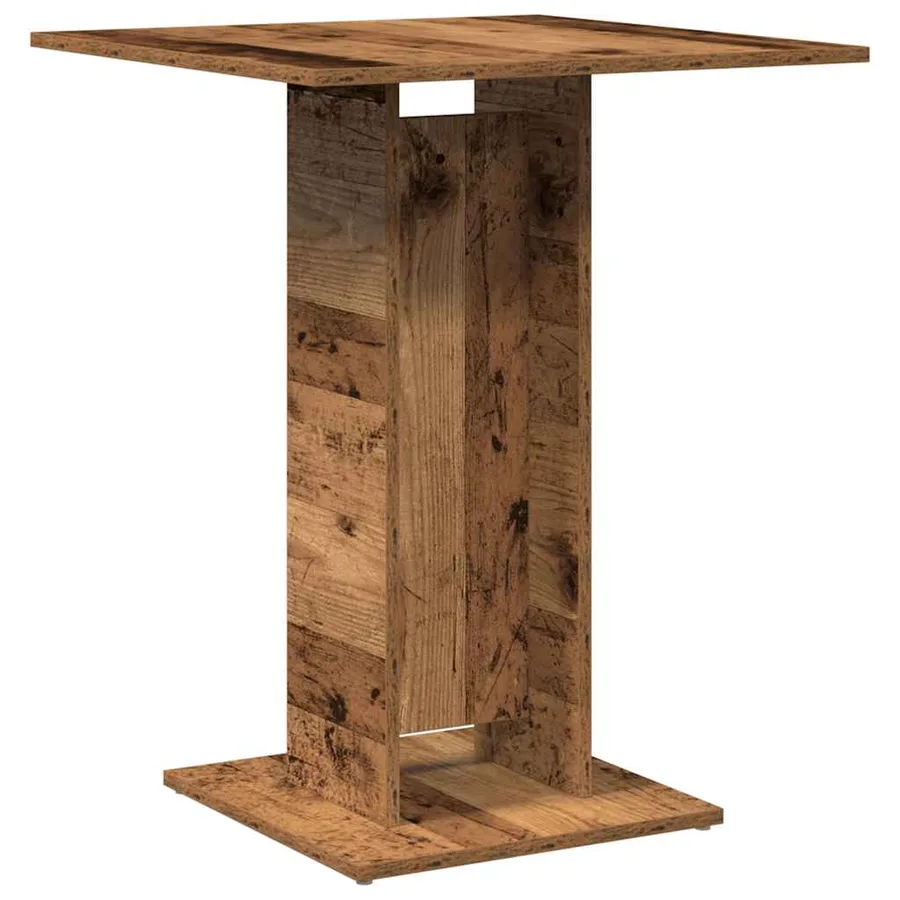 Table de bistro vieux bois 60x60x75 cm bois d'ingénierie - 6
