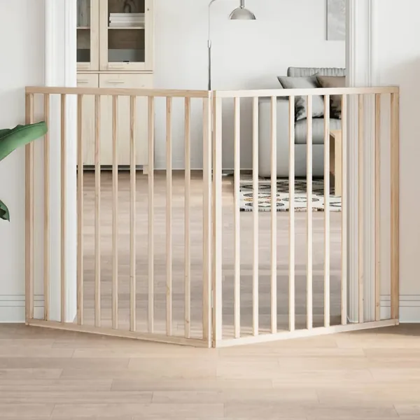 Barrière pour chien pliable à 2 panneaux 160 cm Bois de peuplier