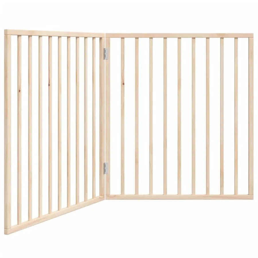 Barrière pour chien pliable à 2 panneaux 160 cm Bois de peuplier - 2