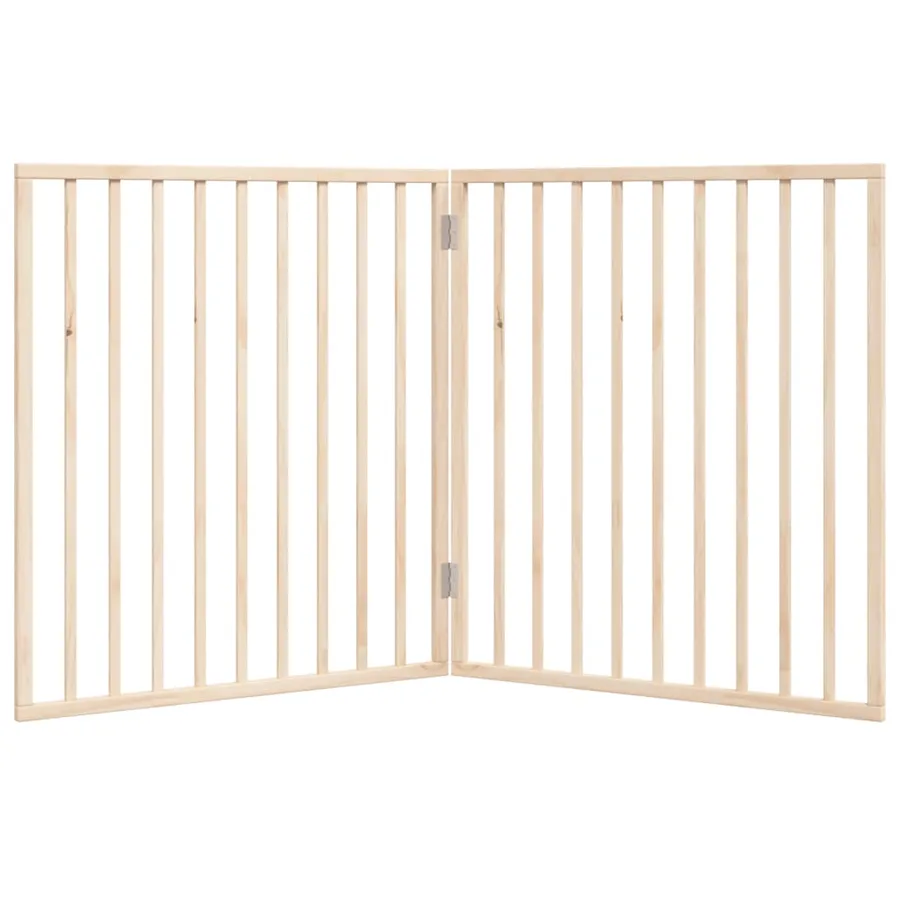 Barrière pour chien pliable à 2 panneaux 160 cm Bois de peuplier - 4