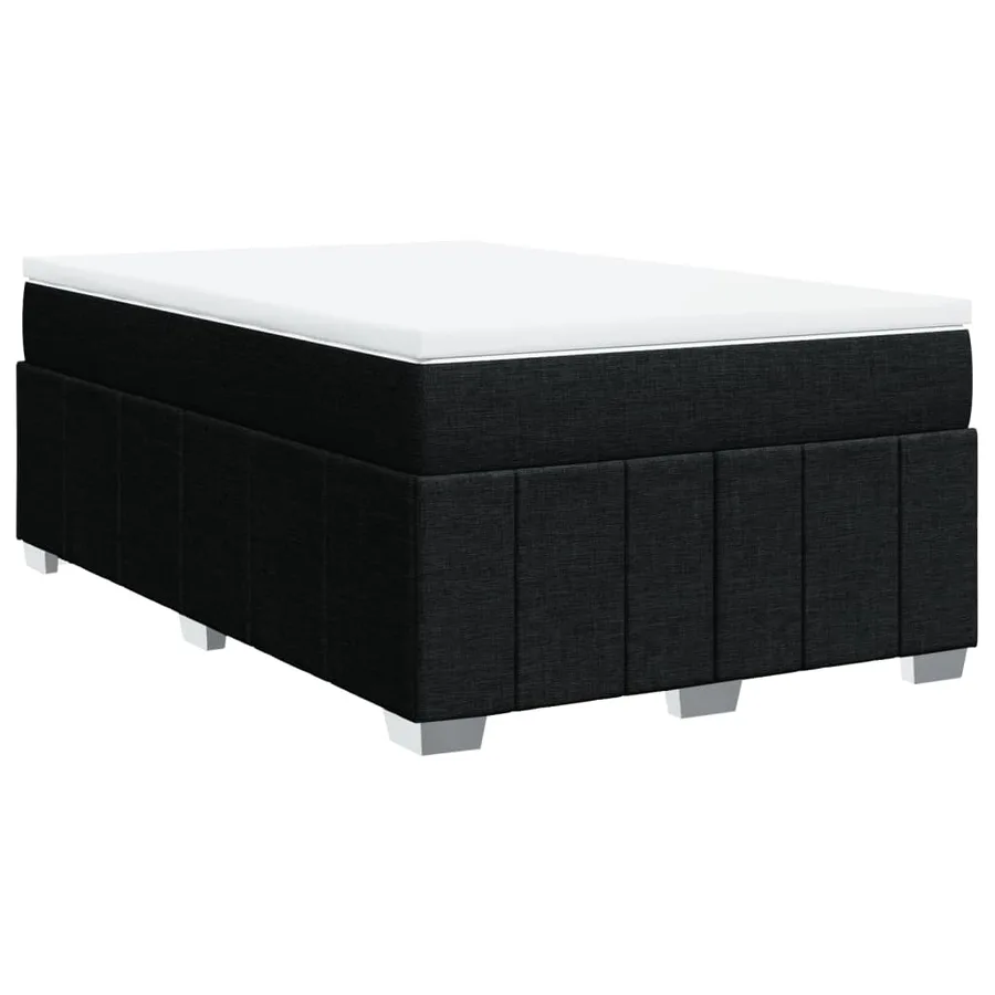 Sommier à lattes de lit avec matelas Noir 120x200 cm Tissu - 2
