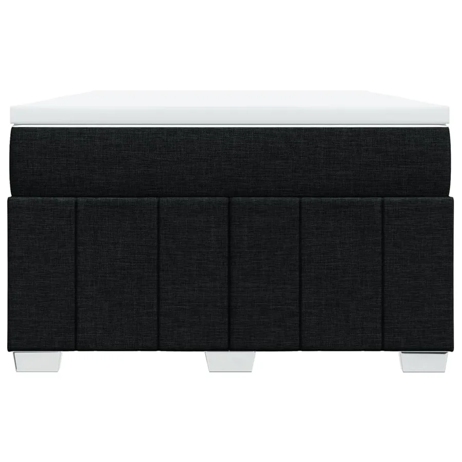 Sommier à lattes de lit avec matelas Noir 120x200 cm Tissu - 4