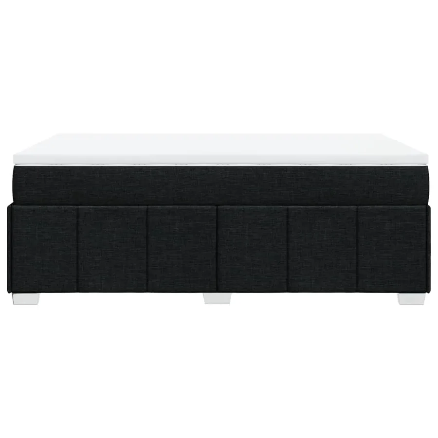 Sommier à lattes de lit avec matelas Noir 120x200 cm Tissu - 8