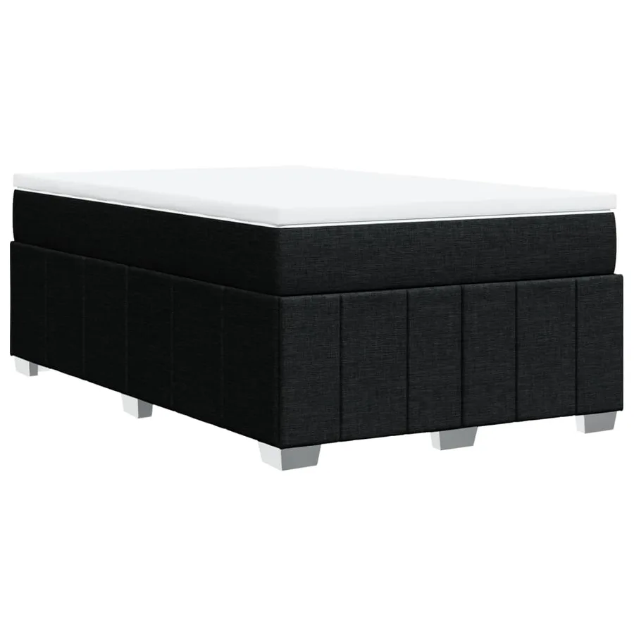 Sommier à lattes de lit avec matelas Noir 120x200 cm Tissu - 9