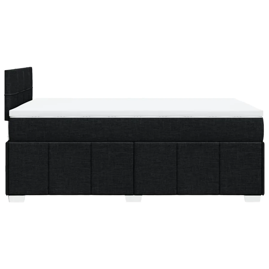 Sommier à lattes de lit avec matelas Noir 120x200 cm Tissu - 7