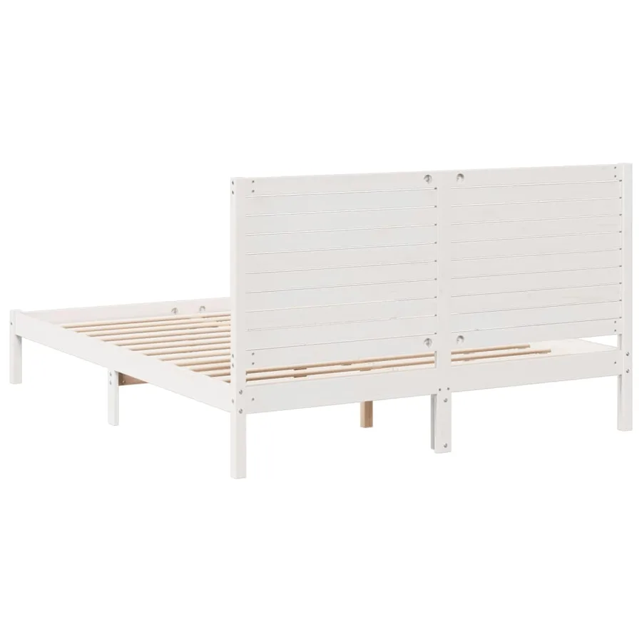 Cadre de lit extra long sans matelas 160x220 cm bois massif - 6