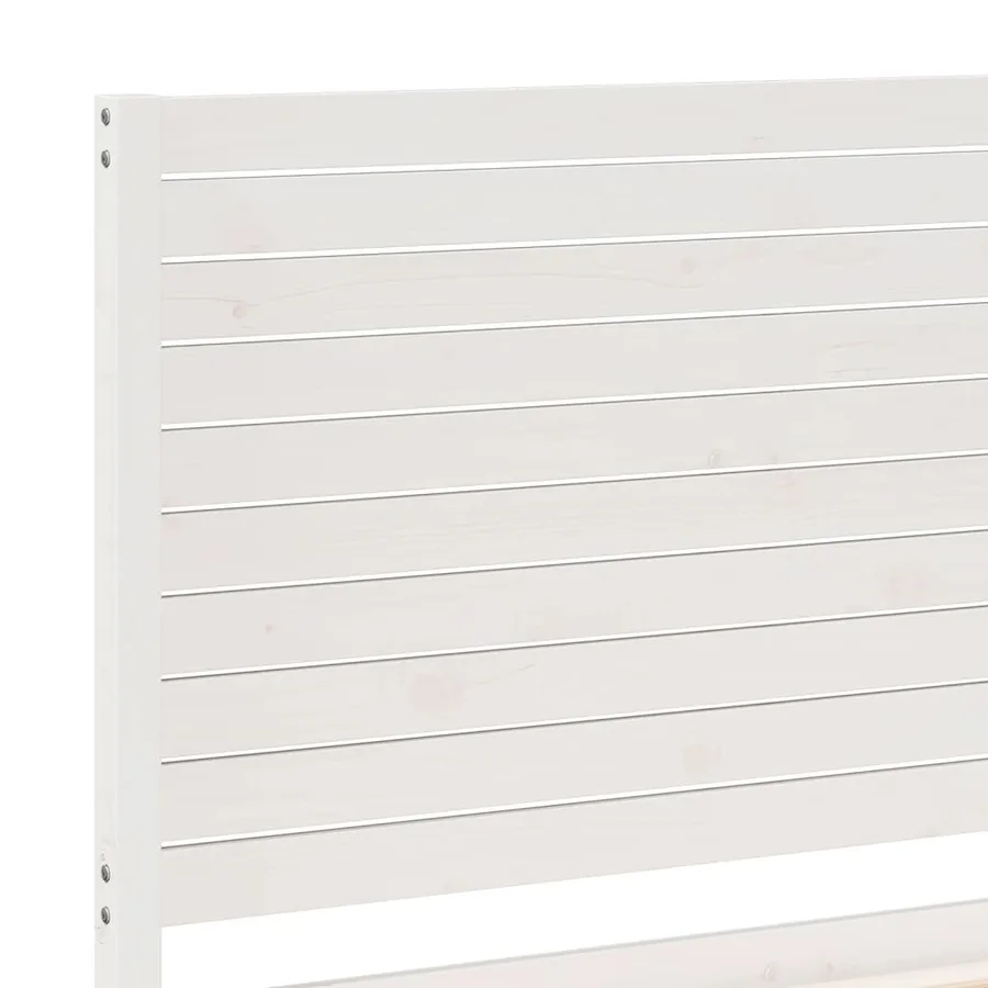 Cadre de lit extra long sans matelas 160x220 cm bois massif - 7