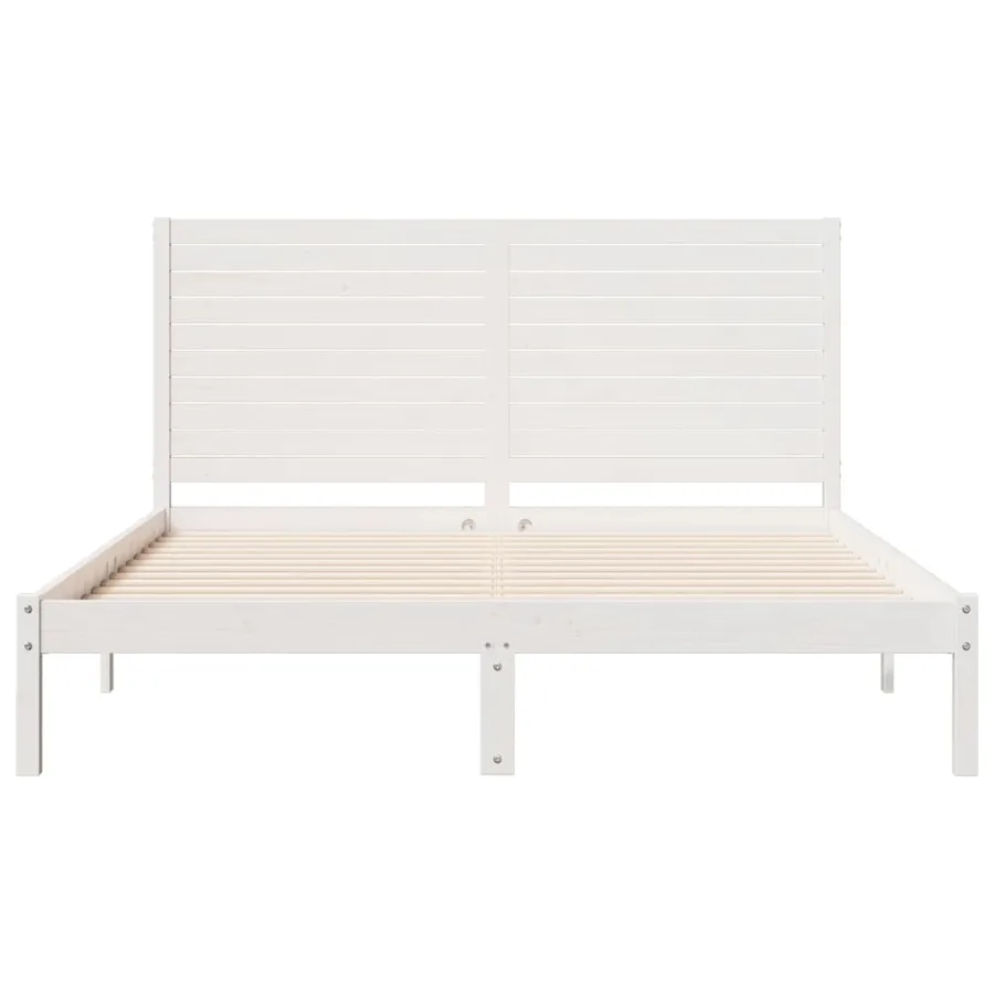 Cadre de lit extra long sans matelas 160x210 cm bois massif - 4