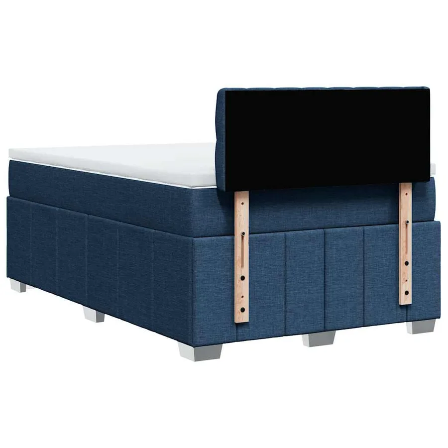 Sommier à lattes de lit avec matelas Bleu 120x200 cm Tissu - 6