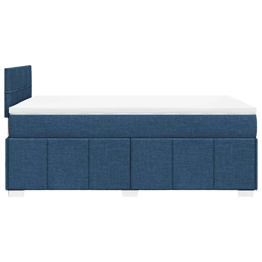 Sommier à lattes de lit avec matelas Bleu 120x200 cm Tissu - 5