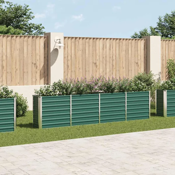 Jardinière 320x40x77 cm Acier galvanisé Vert