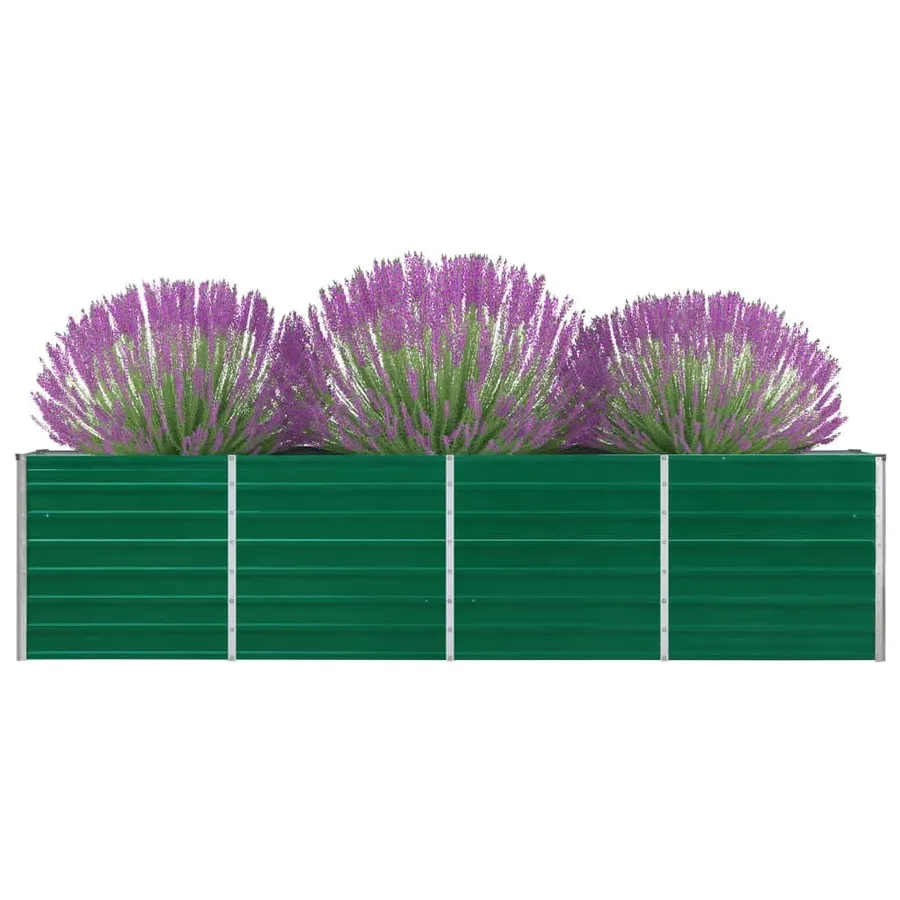 Planter 320x40x77 cm Galvanised Steel Green - 4