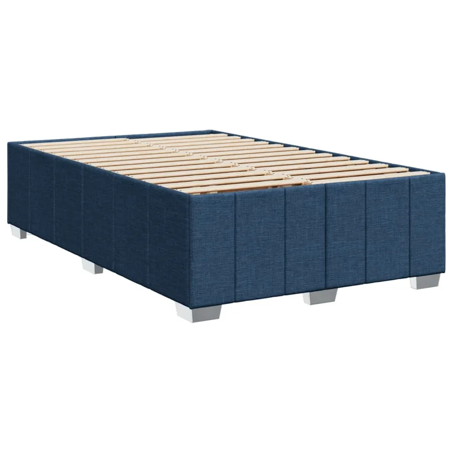 Sommier à lattes de lit avec matelas Bleu 120x200 cm Tissu - 12