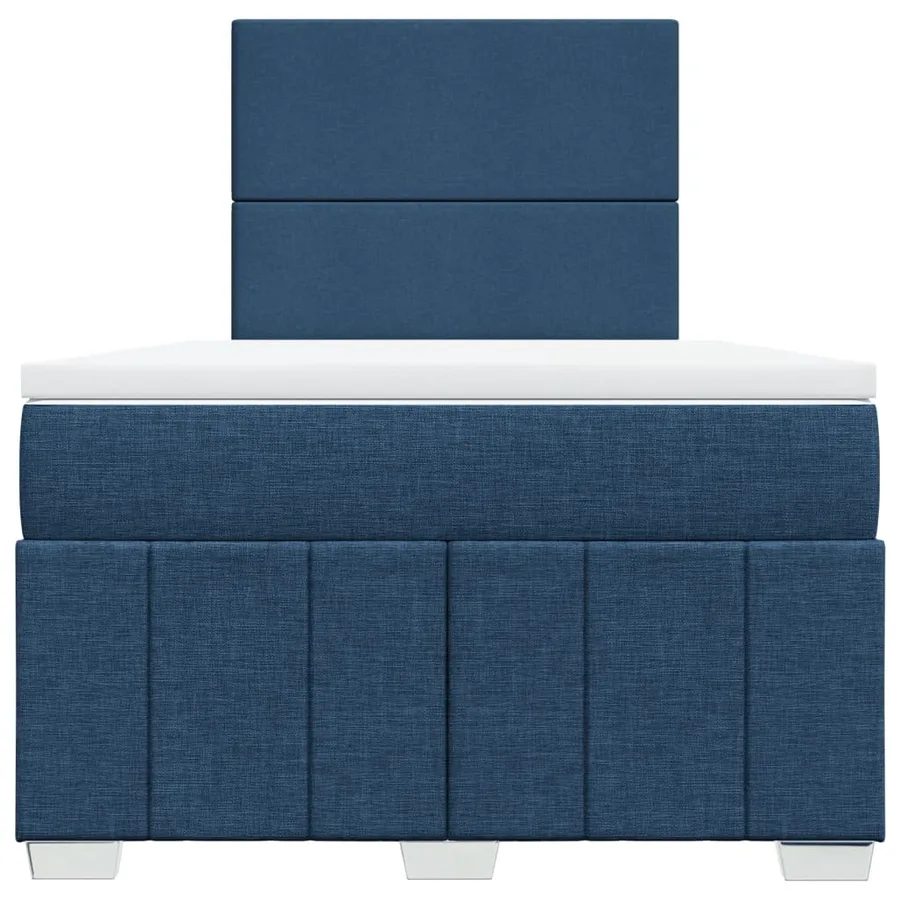 Sommier à lattes de lit avec matelas Bleu 120x200 cm Tissu - 6