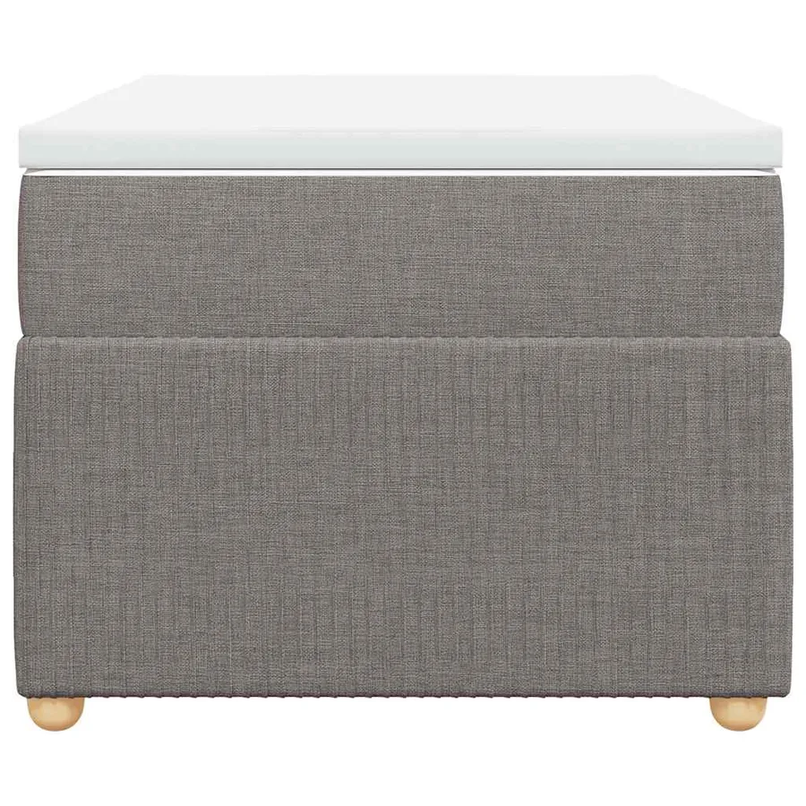 Sommier à lattes de lit avec matelas Taupe 90x200 cm Tissu - 4