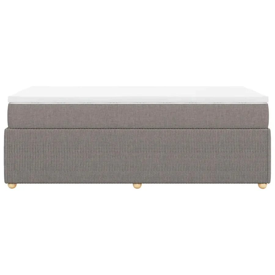 Sommier à lattes de lit avec matelas Taupe 90x200 cm Tissu - 5