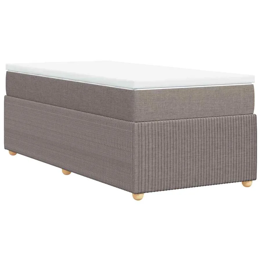 Sommier à lattes de lit avec matelas Taupe 90x200 cm Tissu - 6
