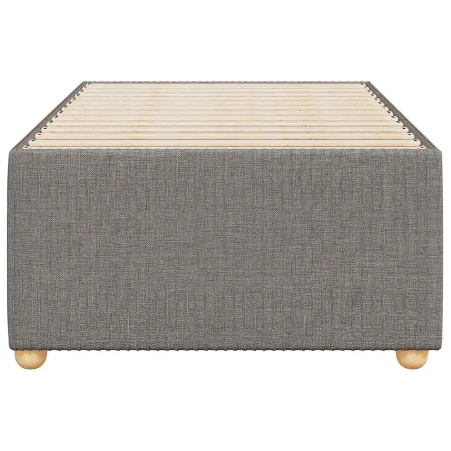 Cadre de lit sans matelas taupe 90x200 cm tissu - 4