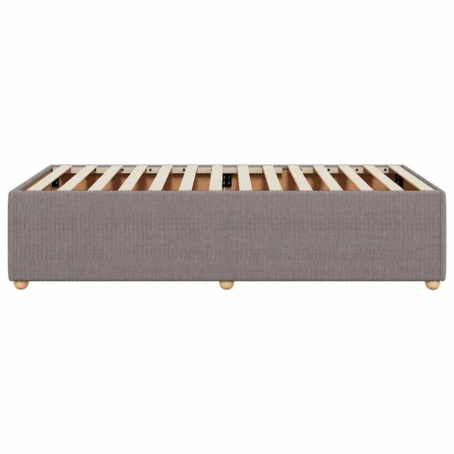 Cadre de lit sans matelas taupe 90x200 cm tissu - 5
