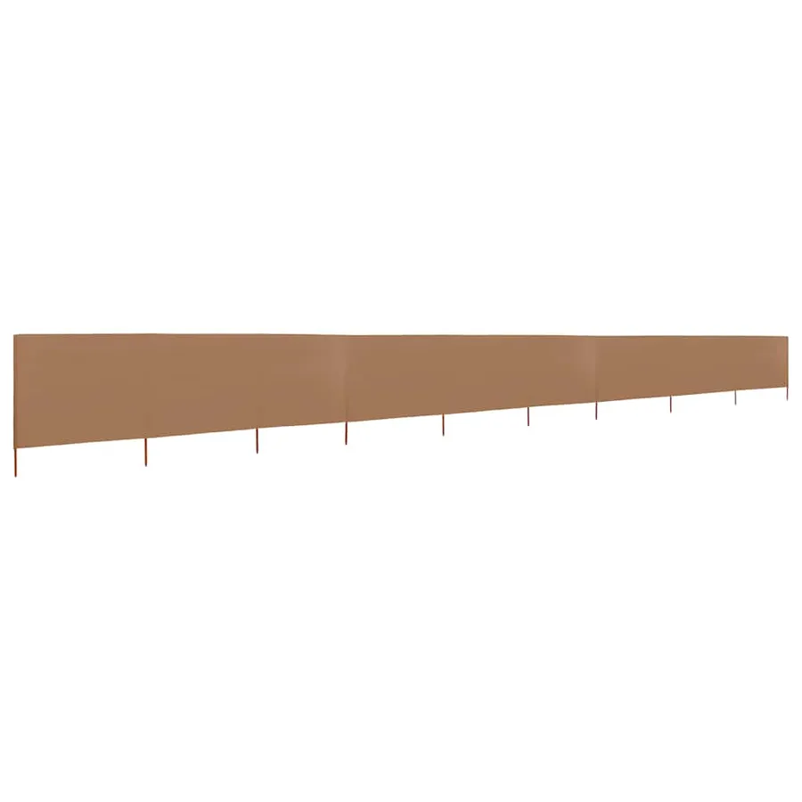 Paravent 9 panneaux Tissu 1200 x 160 cm Taupe - 2
