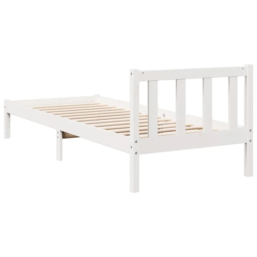 Cadre de lit extra long sans matelas 100x210 cm bois massif pin - 5