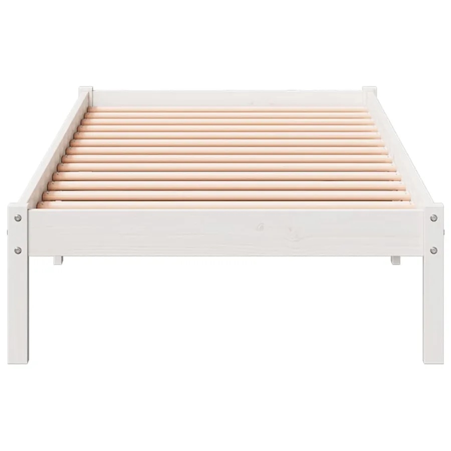Cadre de lit extra long sans matelas 100x220 cm bois massif pin - 4
