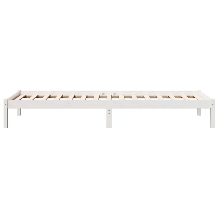 Cadre de lit extra long sans matelas 100x220 cm bois massif pin - 5