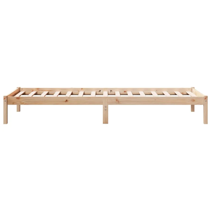 Cadre de lit extra long sans matelas 100x210 cm bois massif pin - 5