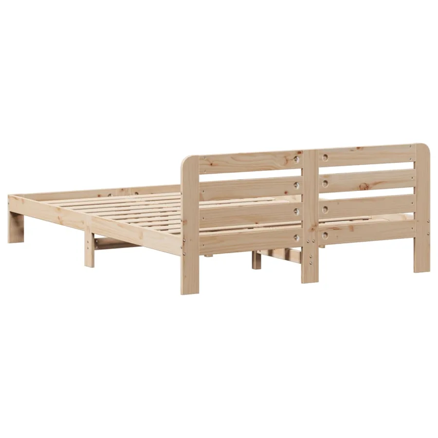 Cadre de lit sans matelas 120x190 cm bois de pin massif - 6