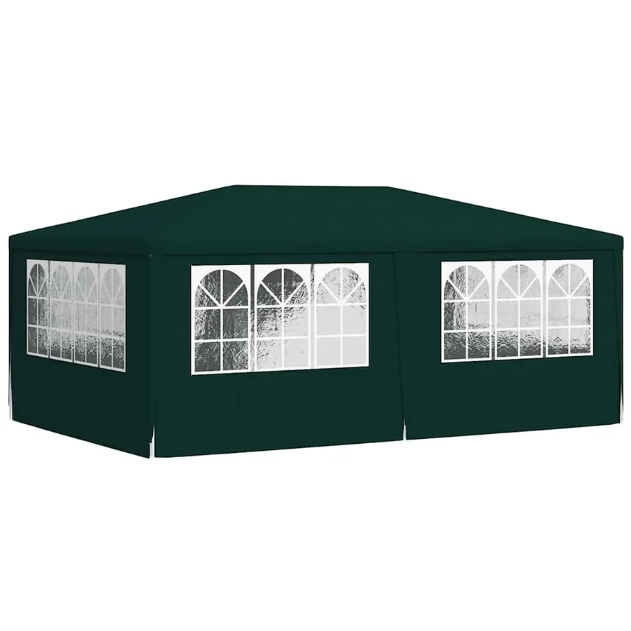 Tente de réception avec parois latérales 4x6 m Vert 90 g/m² - 6