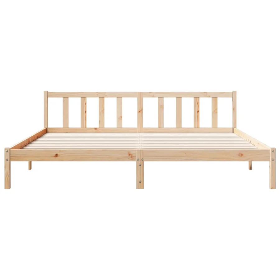 Cadre de lit extra long sans matelas 180x210 cm bois massif pin - 4