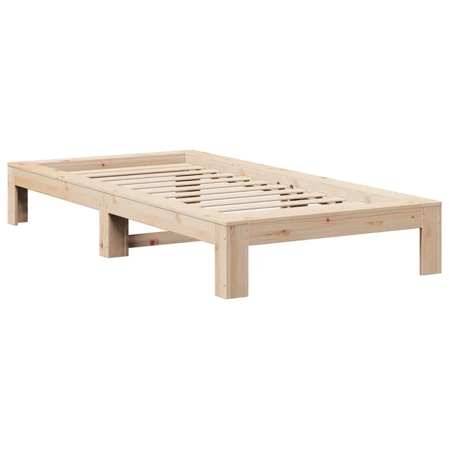 Cadre de lit sans matelas 90x200 cm bois de pin massif - 3