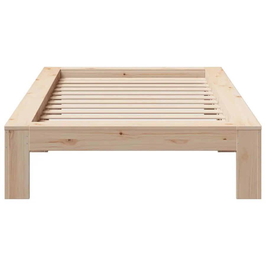 Cadre de lit sans matelas 90x200 cm bois de pin massif - 4