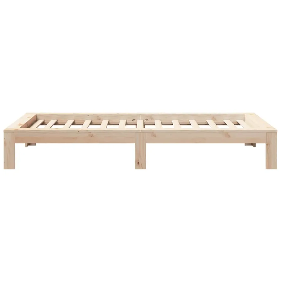 Cadre de lit sans matelas 90x200 cm bois de pin massif - 5