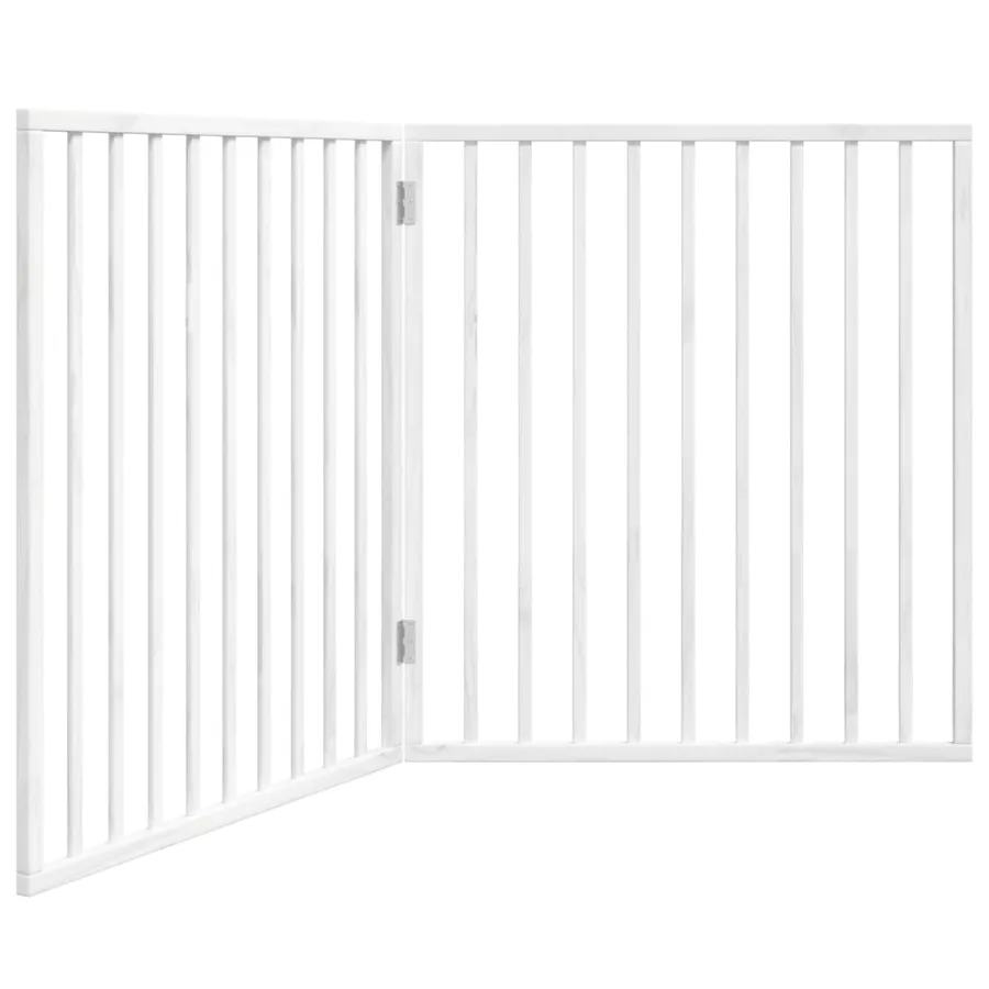 Barrière pour chien pliable à 2 panneaux Blanc 160 cm Bois de peuplier - 2