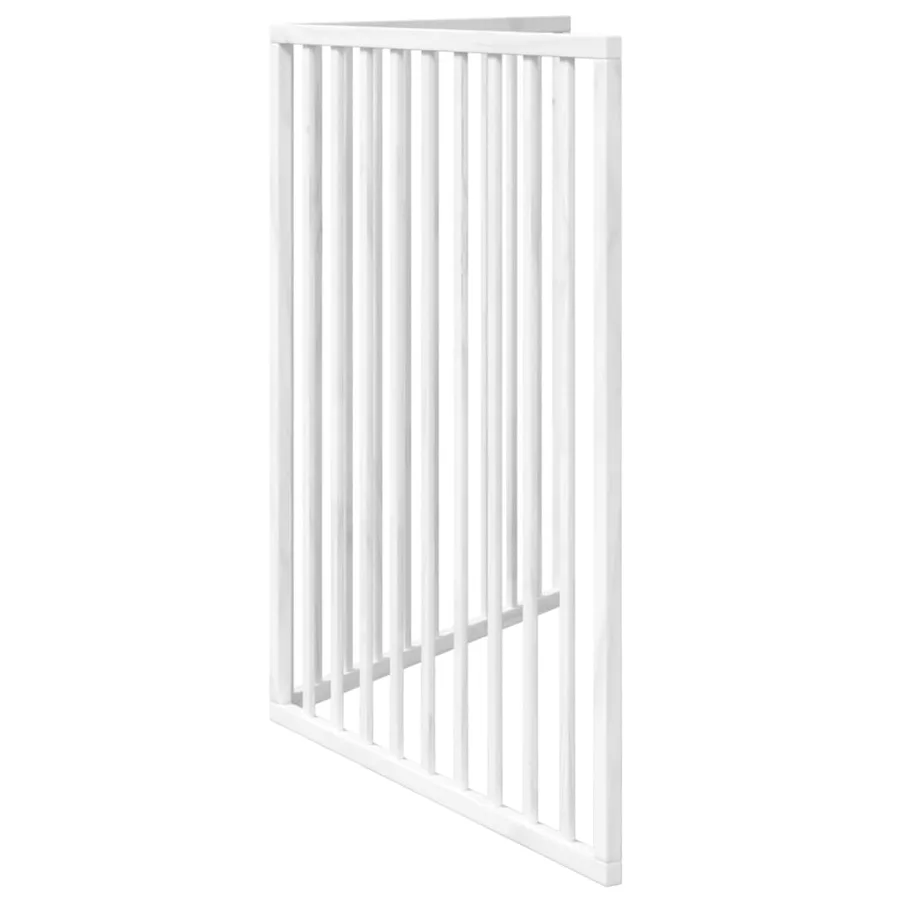 Barrière pour chien pliable à 2 panneaux Blanc 160 cm Bois de peuplier - 5