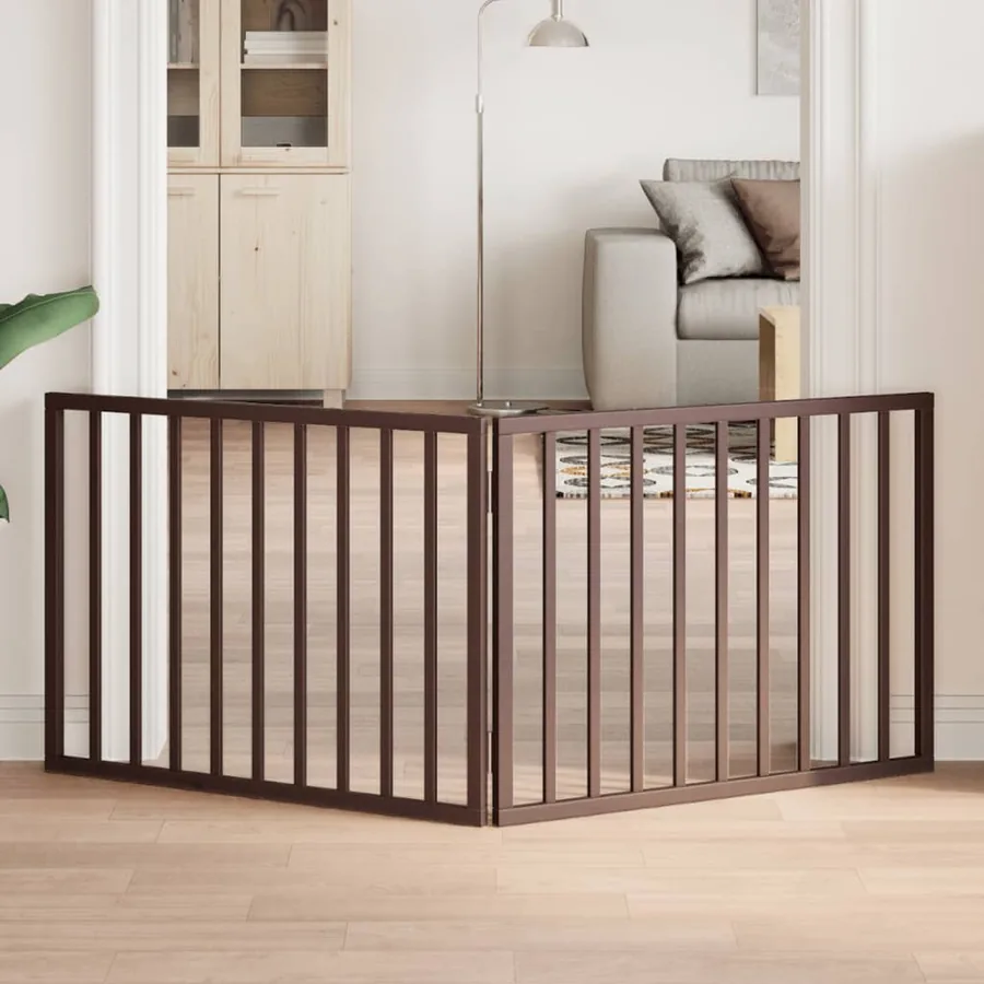 Barrière pour chien pliable 2 panneaux 160 cm bois de peuplier